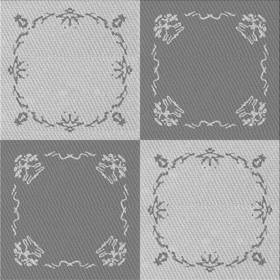 Ahgly Company Machine Washable Indoor Square Transitional Platinum Gray Area Rugs, 8' Square