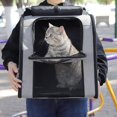 thumbnail image 4 of Sac à Dos Portable pour Animaux de Compagnie Robuste Respirant avec Rideau d'Ombrage pour Chien, 4 of 5