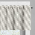 thumbnail image 3 of Ambesonne Retro Valance Pack of 2, Narrow Stripes Geometric, 54"X12", Cocoa White, 3 of 5