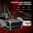 thumbnail image 3 of GTPLAYER Gaming Chair with Bluetooth Speakers Music Office Chair with Footrest PU Leather Recliner, Gray, 3 of 11