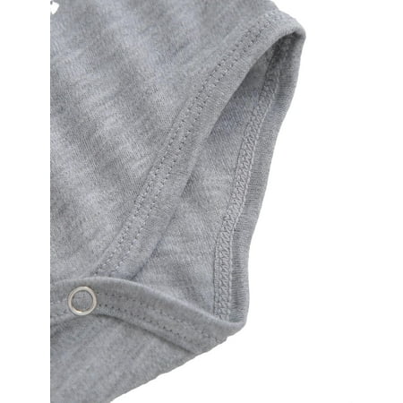 

Casual Graphic Round Neck Tee Short Sleeve Grey Baby Bodysuits (Baby s)