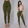 thumbnail image 4 of Yuemengxuan Women Stylish Cool Pants High Waist Slim Pencil Skinny Tummy Control Solid Color Pants, 4 of 7
