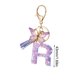 thumbnail image 2 of Llavero personalizado de 26 letras con colgante de mariposa y borla | Iniciales de resina con brillo de diamante | Diseño degradado para mochilas, llaves y accesorios, 2 of 5