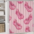 thumbnail image 5 of Christmas African Violet Flower 4 Pcs Shower Curtain Sets with Rugs Include Waterproof Shower Curtain Non-Slip Rug Toilet Lid Cover Bath Mat Violet Watercolor Painting Colorful Wildflowers, 5 of 8