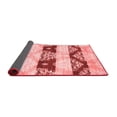 thumbnail image 2 of Ahgly Company Indoor Round Abstract Red Contemporary Area Rugs, 4' Round, 2 of 4