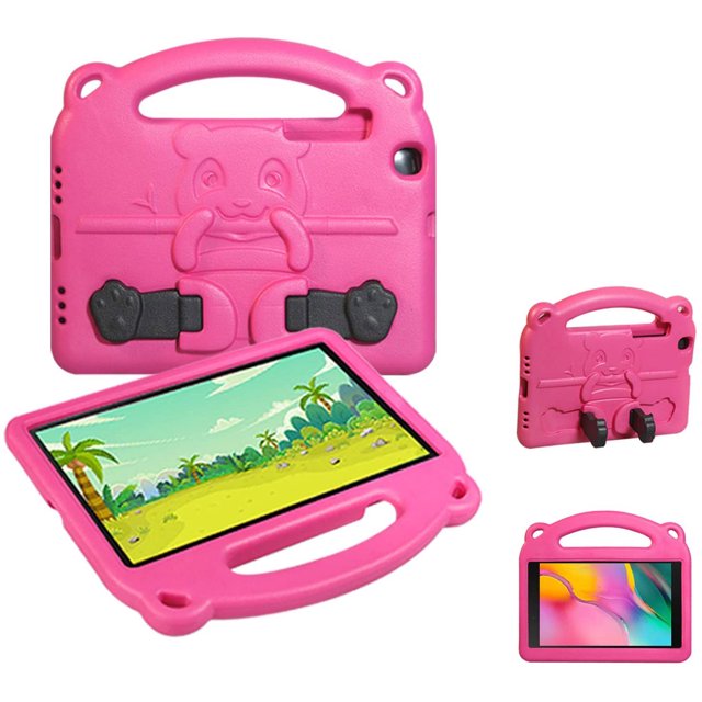Étui pour Tablette pour Samsung Galaxy Tab A 8,0 Pouces, 2019 SM-T290/T295, Étui de Protection en EVA à Absorption des Chocs, Convertible, avec Poignée Intégrée, Léger, Étui de Protection pour Enfant (Rose)
