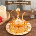thumbnail image 5 of Vintage Turkish Tea Set: Exquisite Turkish Coffee Cup Set Including Metal Teapot, 6 Cups & Tea Tray for Home Decor Birthday Christmas Wedding Restaurant Hotel (A3), 5 of 8