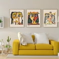 thumbnail image 2 of 3pcs Unframed Vintage Abstract Painting Pablo Picasso Ehibition Canvas Poster Art Prints Museum Modern Gallery Wall Picture Home Decor Pack Frameless, 2D Flat, Gallery Display, Home Decoration, Abst, 2 of 4