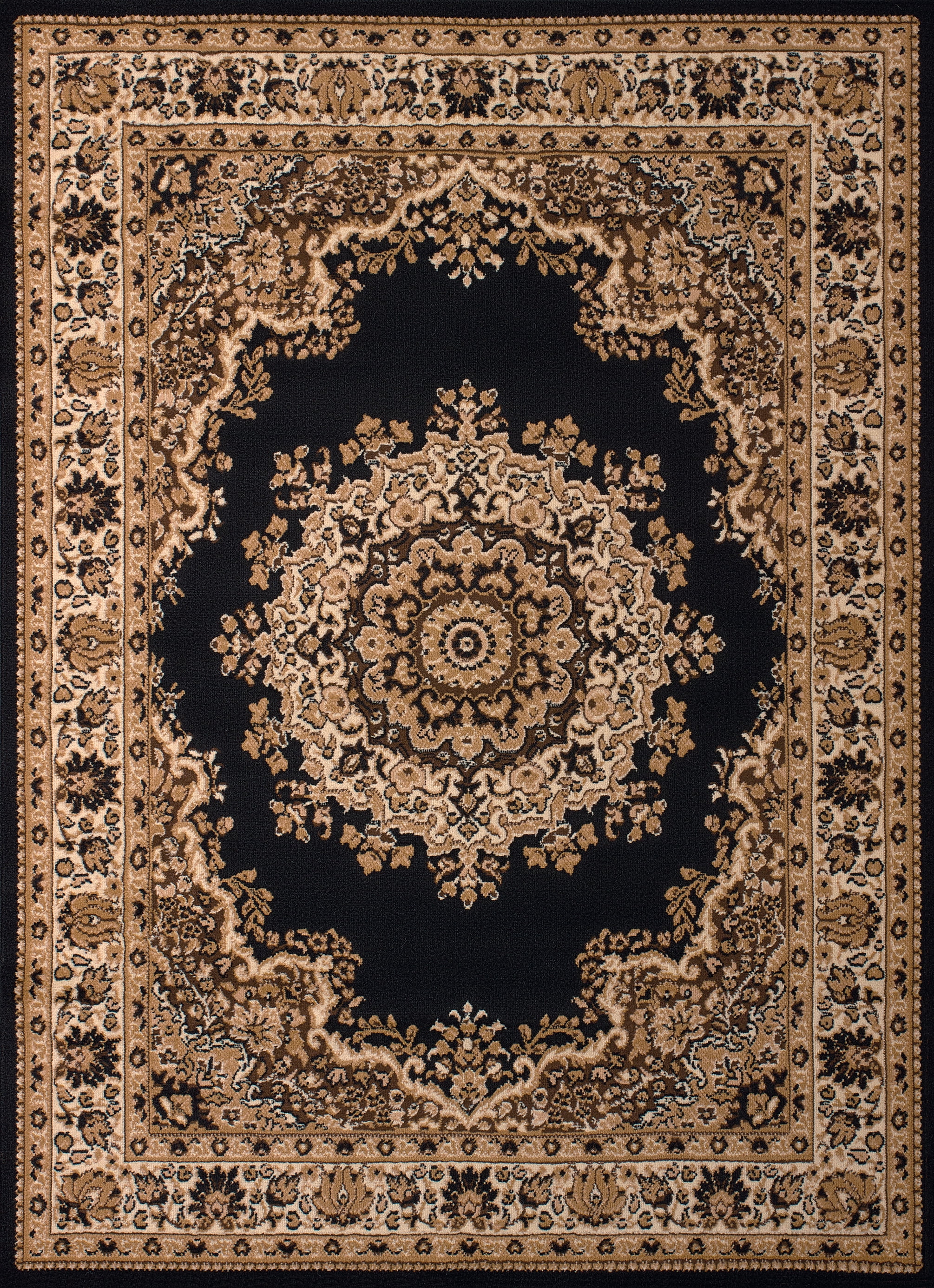 United Weavers Plaza Felicity Runner Rug, Medallion Pattern, Black, 2'3 X 7'2"