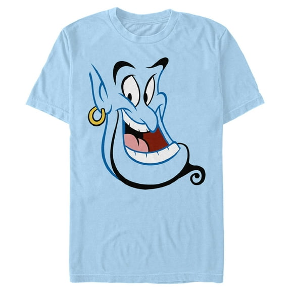 Men's Aladdin Here's Genie Graphic Tee Light Blue Large
