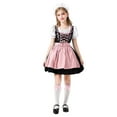 thumbnail image 4 of Zecgelong Girls German Dirndl Dress Oktoberfest Party Fancy Outfit Pink 9-10 Years, 4 of 5