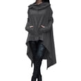 thumbnail image 1 of Innerwin Chandail à Capuche Manches Longues pour Femmes Automne Couleur Unie Chandail Décontracté Gris Foncé S, 1 of 2