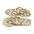 thumbnail image 6 of Michael Kors MK Logo Branded PVC Jet Set Women's Flip Flops, Cream Pale Gold, 10M, 6 of 7