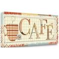 thumbnail image 2 of Tangletown Fine Art 'Patchwork Cafe I' Textual Art on Wrapped Canvas, 2 of 3