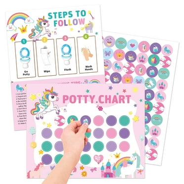 Kabuer Toddlers Potty Training Sticker Chart with Stickers, 4 Count