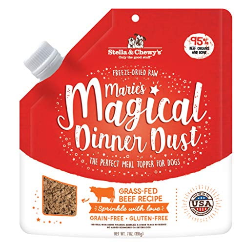 Stella & Chewy's Freeze-Dried Raw Marie's Magical Dinner Dust Grass-Fed Beef Recipe Dog Food Topper, 7 oz
