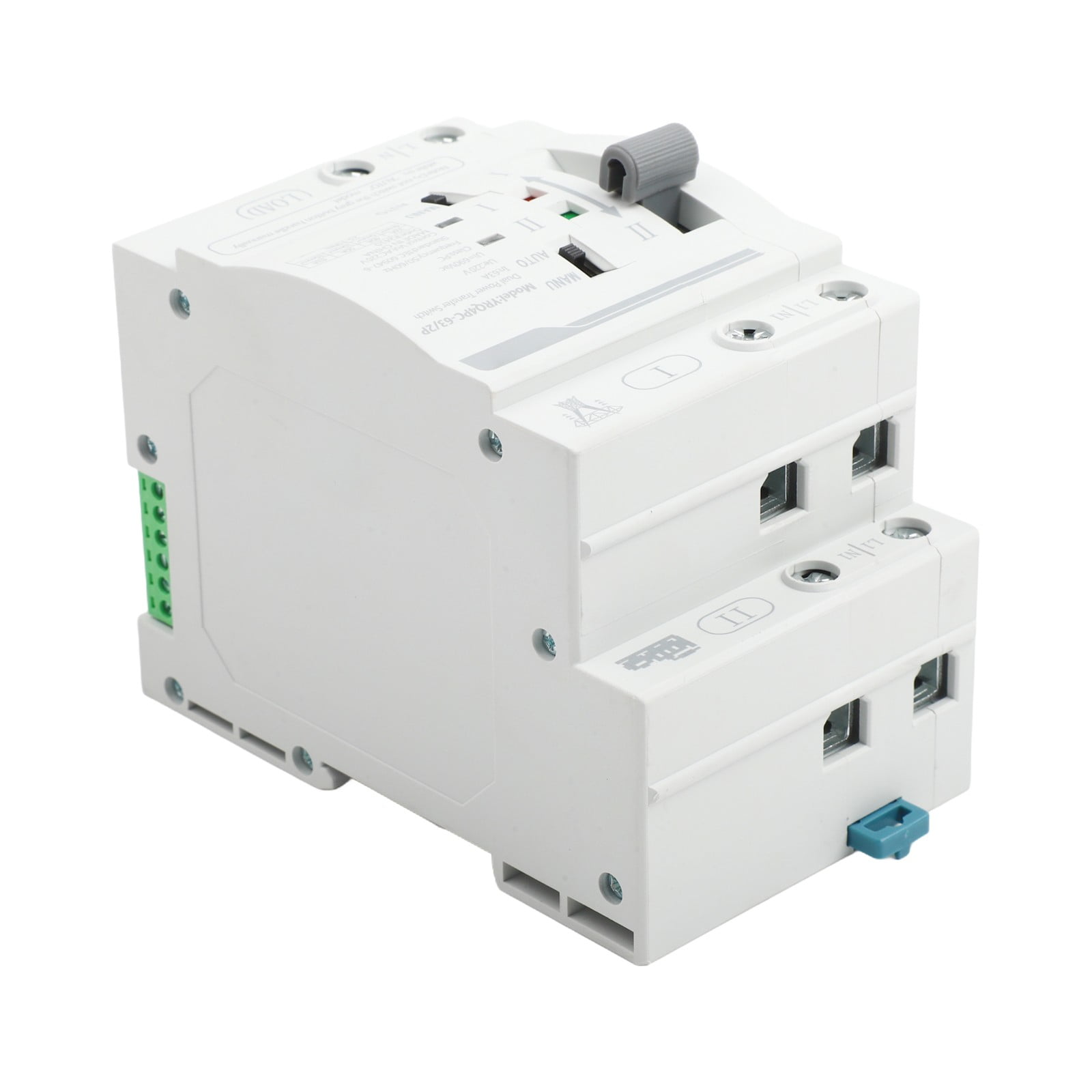 2P 100A 220V Mini ATS Automatic Transfer Switch Electrical Selector Switches Dual Power Switch For Generator Intelligence Light