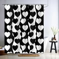 thumbnail image 2 of Inspirational Shower Curtain Positive Affirmations Motivational Bathroom Decor Quotes Black and White Bath Curtain, Waterproof Cloth Fabric with Hooks, 72x72 inch, 2 of 6