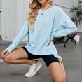 thumbnail image 6 of Tittly Long Sleeve Shirts for Women, Crewneck Sweatshirt, Women'S Training Sweatshirts, Sweatshirts for Teen Girls, Athletic Sweatshirts for Women Sky Blue XL, 6 of 9