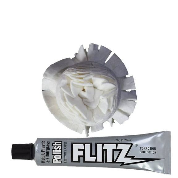 "Flitz Metal Polishing Buffer Drill Surface Ball, 3"" Mini with Flitz Paste Polish, 1.76 oz"