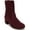 Burgundy, variant on REACTION KENNETH COLE Womens Brown Stretch Comfort Road Round Toe Block Heel Zip-Up Booties 9