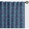 thumbnail image 1 of Vargottam 84 Inch Rod Pocket/Back Tab Cotton Curtains for Windows and Doors - Light Filtering Cotton - Light Filtering Drapes For Doors - Set of 2 Panels, 52"x84" - Floral Motif Print (Purple), 1 of 8