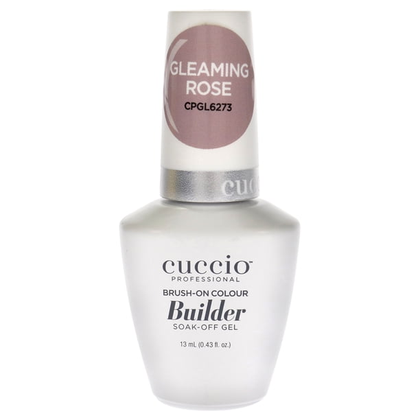 Esmalte de uñas Cuccio Pro Gel de remojo del constructor de color con brocha Rosa brillante 0.43 oz