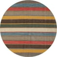 thumbnail image 1 of Ahgly Company Machine Washable Indoor Round Contemporary Chestnut Brown Area Rugs, 7' Round, 1 of 7