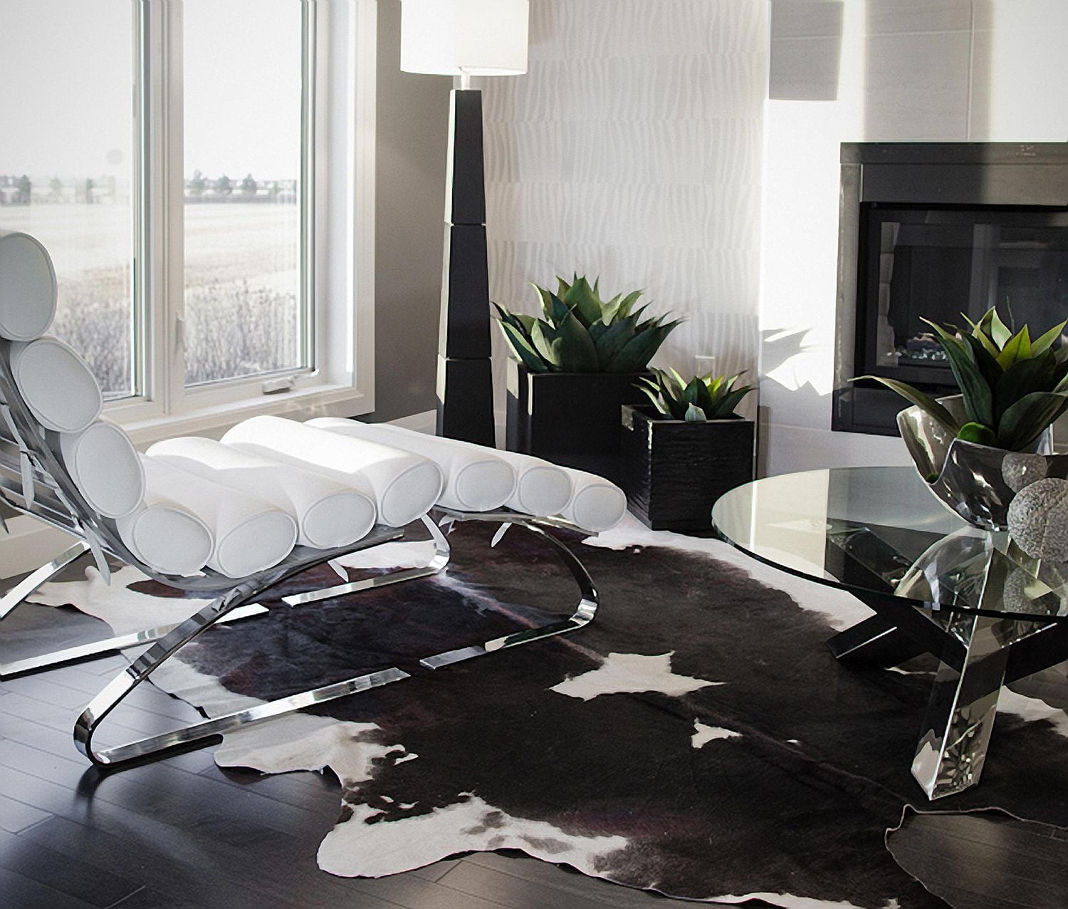 TAPIS KOBE EN PEAU DE VACHE 5' X 7'