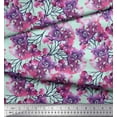 thumbnail image 2 of Soimoi Green Cotton Duck Fabric Flower Watercolor Print Fabric by The Yard 44 Inch Wide, 2 of 3