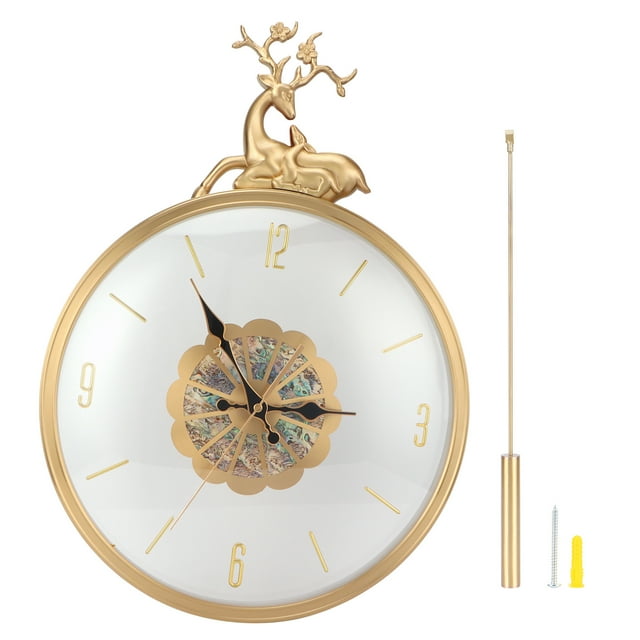 Reloj de péndulo de pared simple, silencioso, para sala de estar, dormitorio, decoración del hogar