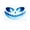 Blue, variant on Luminous Grimace Wall Sticker, Glowing Ghost Face Decal for Spooky Room Decor, Removable Halloween Window Cling for Glass & Mirrors, UV Blacklight Reactive​, Blue
