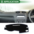 thumbnail image 3 of Cubierta de tablero única interior antideslizante para Volkswagen Golf 4 MK4 1997-2004 poliéster negro azul, 3 of 7