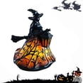 thumbnail image 5 of Avolia Halloween Witch Lamp, 5.9" Inspired Witch Hat Lamp, Gothic Spooky Witches Decor with Holding Lantern, Spooky Decorative Standing Night Light, Halloween Party Lighting Decorations Indoor, 5 of 6