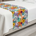 thumbnail image 2 of Tropical Bed Runner, Exotic Flourishing Hawaiian Summer Flowers Drawn by Hand Island Plantation, Decorative Accent Bedding Scarf for Hotels Homes and Guestrooms, Queen, Multicolor, by Ambesonne, 2 of 2