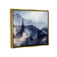 thumbnail image 4 of Stupell Industries Mountain Landscape Watercolor Nature Painting Gold Floater Framed Art Print Wall Art, 21 x 17, 4 of 10