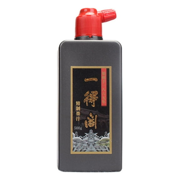 Tinta líquida Sumi negra para caligrafía japonesa con pincel y caligrafía tradicional china 500g