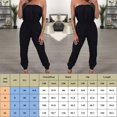 thumbnail image 2 of Women Jumpsuit Solid Color Off Shoulder Long Pants Elastic Waist Band Jumpsuit, 2 of 5