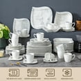 thumbnail image 6 of MALACASA, Series Elvira, 60-Piece Porcelain Dinnerware Set, Marble Grey Dinner Set, Service for 12, 6 of 7