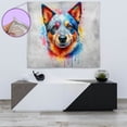 thumbnail image 4 of Watercolor Drip Australian Cattle Dog Pop Art Colorful Portrait Artwork Tapestry Heeler Lover Gifts Wall Hanging Backdrop Home Decor - 01009, 4 of 5