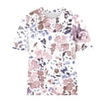 thumbnail image 3 of Tops Cortos para Mujeres Casual de Moda Impreso Cuello Redondo, Camiseta de Manga Corta para el Uso Diario, Fiesta Y Cómodo, 3 of 4
