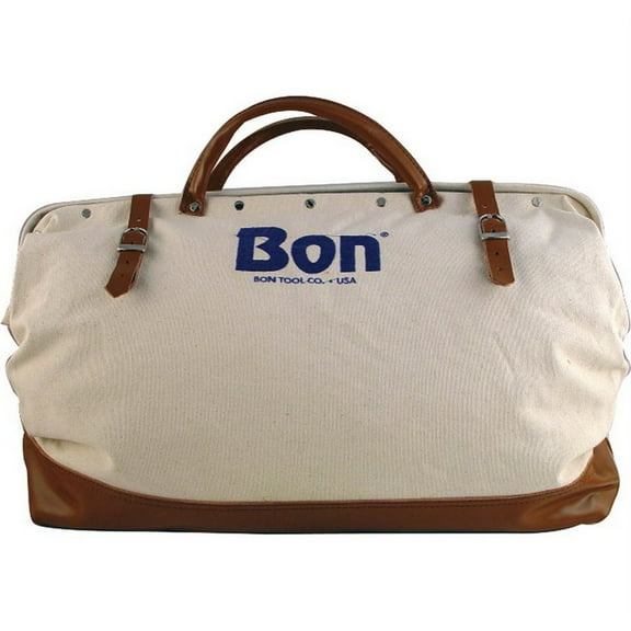Bon Tool 11-126 Tool Bag - 24" Canvas With Leather Bottom