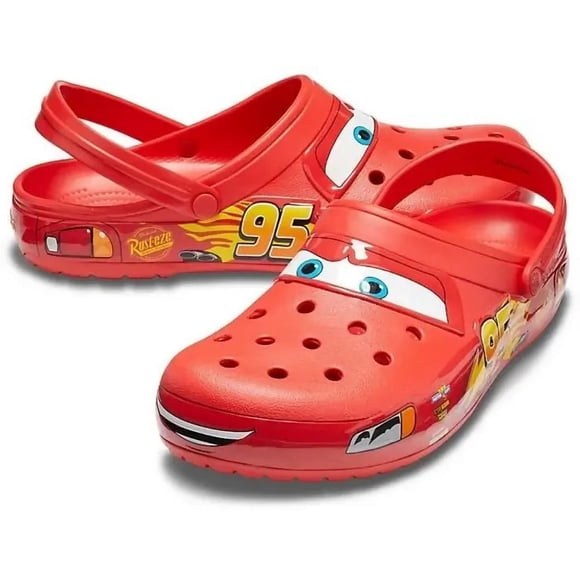 Cute Cartoon Lightninged Mcqueens Solid Waterproof Slippers Outdoor Sandals Casual Breathable Ankle-wrap Eva Shoes For Men Women slipper