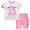 74Pink355, variant on XAOFW Girls Outfits Number Printed Short Sleeve Top Shorts Toddler Kids Summer Workout Clothes Sets 9-10 Years