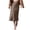 Khaki, variant on TinyBloomm Women's Straight Solid Midi Skirt For Daily Wear Elegant Slim Fit Spring Summer Fall Casual Skirt Hand Wash Women's plus Skirts, Size M