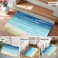thumbnail image 6 of Summer Coastal Area Rugs 2x3 for Living Room, Turquoise Ombre Beach Ocean Waves Non Slip Washable Rug Runner, Low Pile Indoor Floor Carpet Mat Bathroom Rugs for Bedroom, Kids Room, 6 of 9