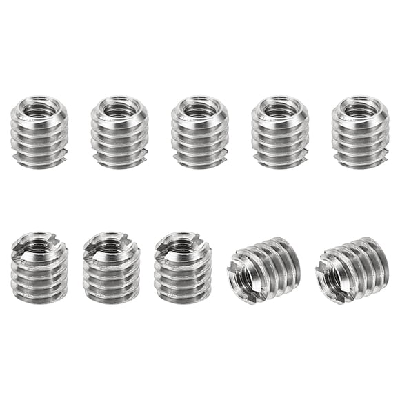 Unique Bargains Thread Adapters Sleeve Reducing Nut M4*0.7 Male to M2.5*0.45 Female Repairing Insert Nut Screw Reducer 4mm 10 Pcs