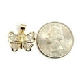 thumbnail image 2 of 14k two tone solid Gold butterfly full body Pendant charm fine gift jewelry 1g, 2 of 12