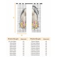 thumbnail image 6 of Easter Bunny Blackout Curtains for Bedroom, 3D Optical Illusion Farmhouse Flower Wood Grain Thermal Insulated Kitchen Drapes with Grommets, Light Blocking Window Treatment, 2 Panels 42" x 54", 6 of 7