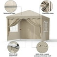 thumbnail image 6 of Arlopu 10' x 10' Ez Pop Up Canopy Tent Waterproof Outdoor Camping Canpoy Tent Portable Instant Shelter Folding Party Gazebo with Removable Sidewalls & 4 Sandbags, 6 of 7